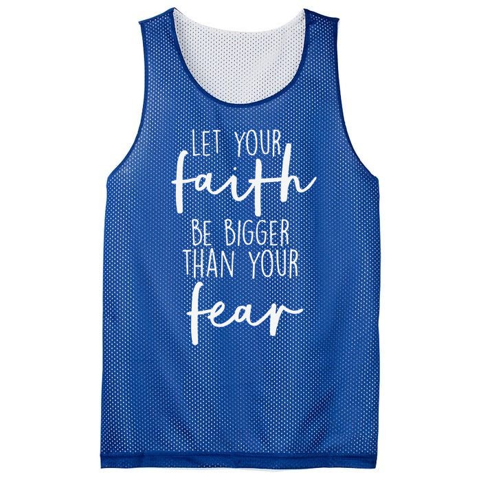 Christian Let Your Faith Be Bigger Than Your Fear Mesh Reversible Basketball Jersey Tank