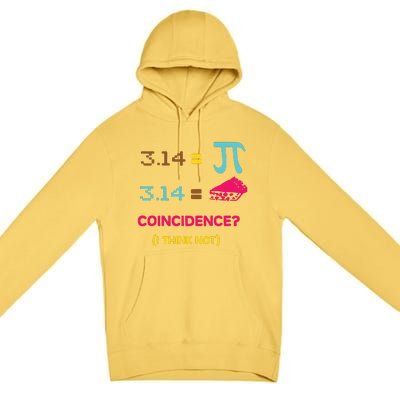 Cool March 14 Pi Day Coincidence Premium Pullover Hoodie