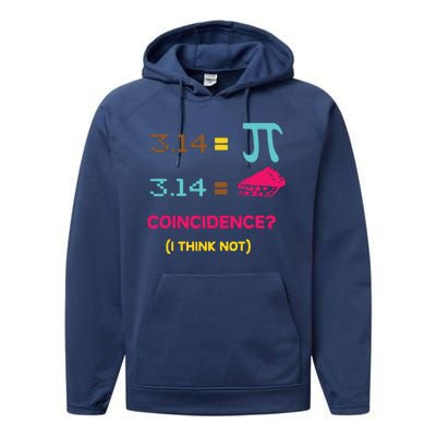 Cool March 14 Pi Day Coincidence Performance Fleece Hoodie