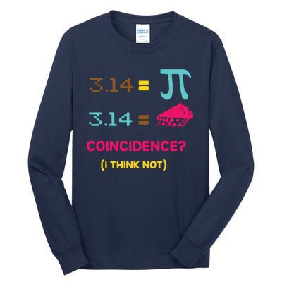 Cool March 14 Pi Day Coincidence Tall Long Sleeve T-Shirt