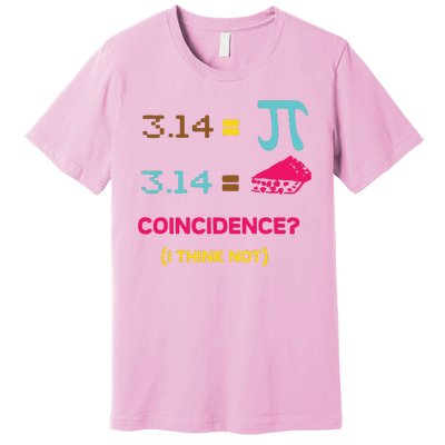 Cool March 14 Pi Day Coincidence Premium T-Shirt