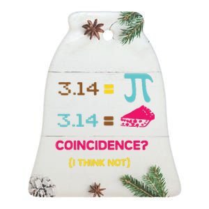 Cool March 14 Pi Day Coincidence Ceramic Bell Ornament