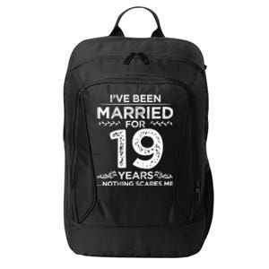 Couples Married 19 Years Retro 19th Wedding Anniversary City Backpack