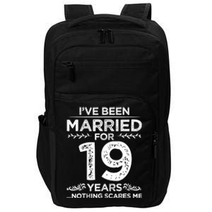 Couples Married 19 Years Retro 19th Wedding Anniversary Impact Tech Backpack