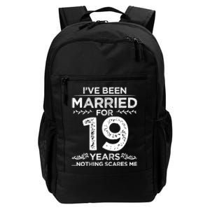 Couples Married 19 Years Retro 19th Wedding Anniversary Daily Commute Backpack