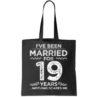 Couples Married 19 Years Retro 19th Wedding Anniversary Tote Bag