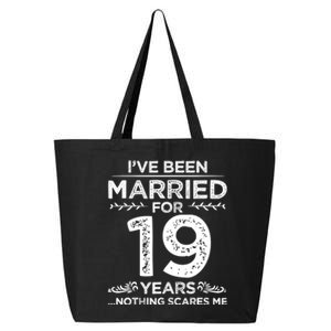 Couples Married 19 Years Retro 19th Wedding Anniversary 25L Jumbo Tote