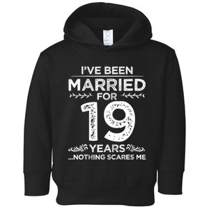 Couples Married 19 Years Retro 19th Wedding Anniversary Toddler Hoodie