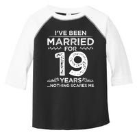 Couples Married 19 Years Retro 19th Wedding Anniversary Toddler Fine Jersey T-Shirt