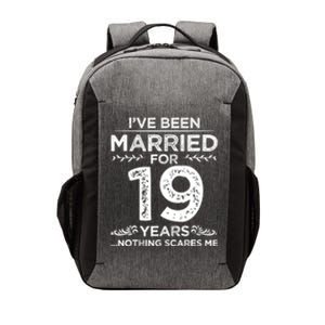 Couples Married 19 Years Retro 19th Wedding Anniversary Vector Backpack