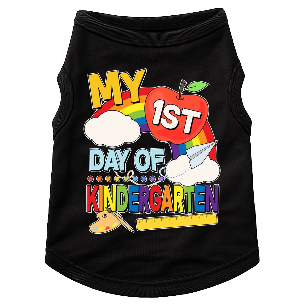 Cute My 1st Day Of Kindergarten Doggie Tank
