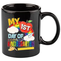 Cute My 1st Day Of Kindergarten 11oz C Handle Ceramic Mug