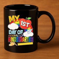 Cute My 1st Day Of Kindergarten 11oz C Handle Ceramic Mug