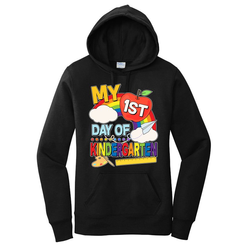 Cute My 1st Day Of Kindergarten Women's Pullover Hoodie