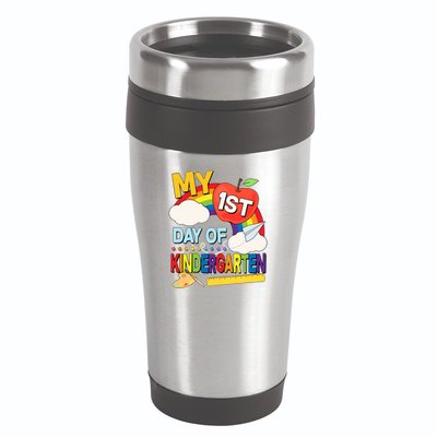 Cute My 1st Day Of Kindergarten 16oz Travel Tumbler