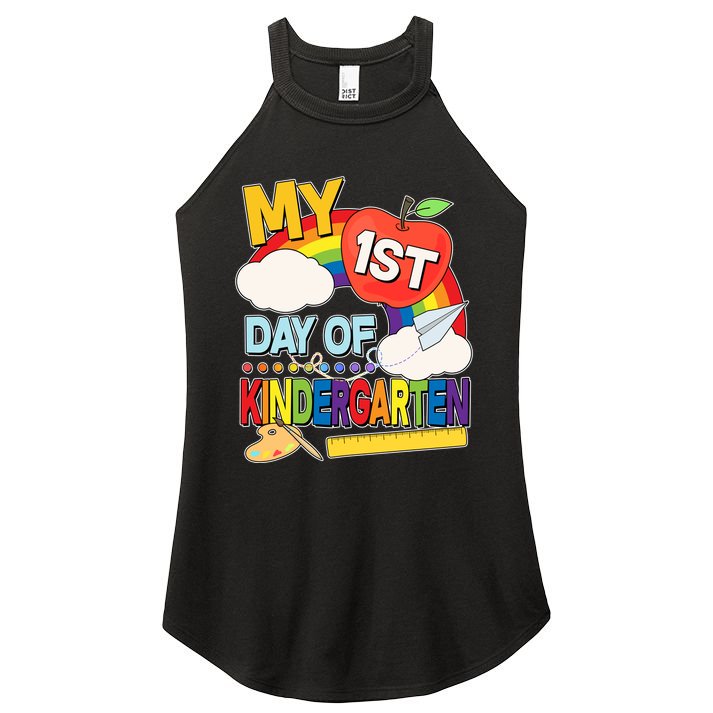 Cute My 1st Day Of Kindergarten Women's Perfect Tri Rocker Tank