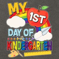 Cute My 1st Day Of Kindergarten Cotton Canvas Backpack