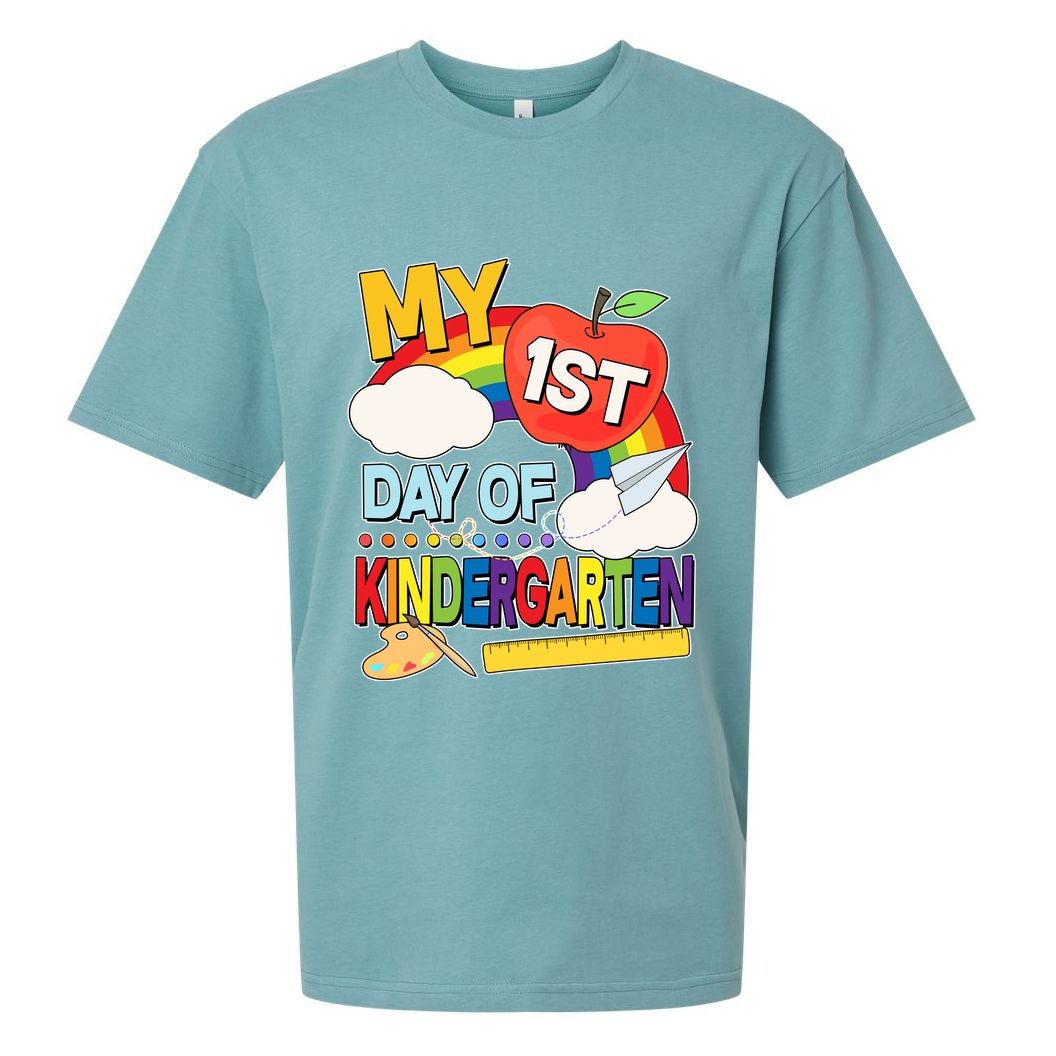 Cute My 1st Day Of Kindergarten Sueded Cloud Jersey T-Shirt