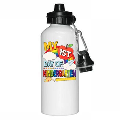 Cute My 1st Day Of Kindergarten Aluminum Water Bottle