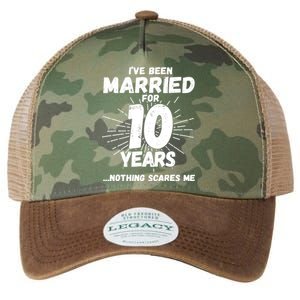 Couples Married 10 Years - Funny 10th Wedding Anniversary Legacy Tie Dye Trucker Hat