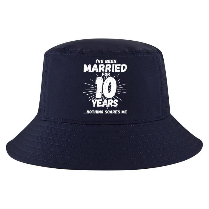 Couples Married 10 Years - Funny 10th Wedding Anniversary Cool Comfort Performance Bucket Hat