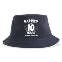 Couples Married 10 Years - Funny 10th Wedding Anniversary Sustainable Bucket Hat