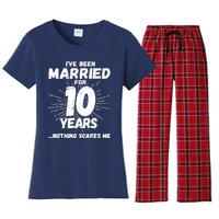 Couples Married 10 Years - Funny 10th Wedding Anniversary Women's Flannel Pajama Set