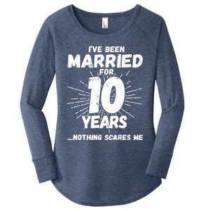 Couples Married 10 Years - Funny 10th Wedding Anniversary Women's Perfect Tri Tunic Long Sleeve Shirt