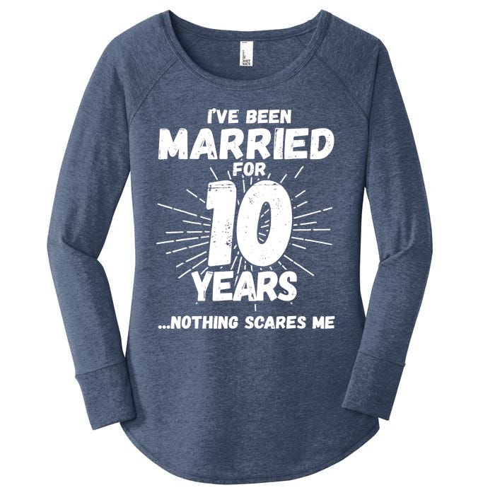 Couples Married 10 Years - Funny 10th Wedding Anniversary Women's Perfect Tri Tunic Long Sleeve Shirt