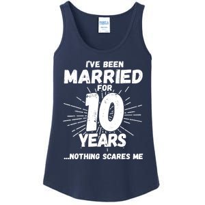 Couples Married 10 Years - Funny 10th Wedding Anniversary Ladies Essential Tank