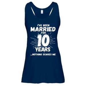 Couples Married 10 Years - Funny 10th Wedding Anniversary Ladies Essential Flowy Tank