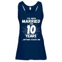 Couples Married 10 Years - Funny 10th Wedding Anniversary Ladies Essential Flowy Tank