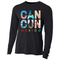 Cancun Mexico 2023 Vacation Beach Cooling Performance Long Sleeve Crew