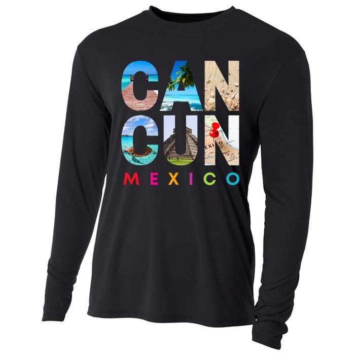 Cancun Mexico 2023 Vacation Beach Cooling Performance Long Sleeve Crew