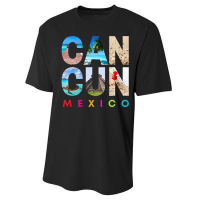 Cancun Mexico 2023 Vacation Beach Performance Sprint T-Shirt