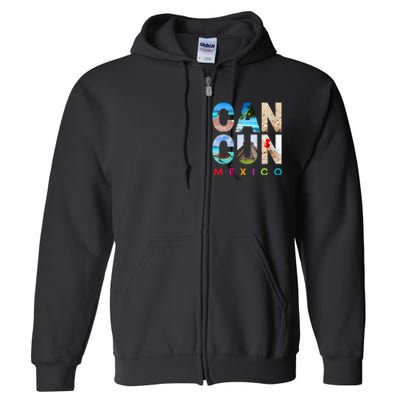 Cancun Mexico 2023 Vacation Beach Full Zip Hoodie