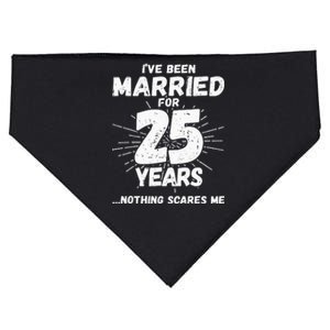 Couples Married 25 Years Funny 25th Wedding Anniversary USA-Made Doggie Bandana