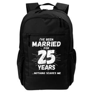 Couples Married 25 Years Funny 25th Wedding Anniversary Daily Commute Backpack