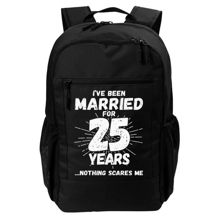 Couples Married 25 Years Funny 25th Wedding Anniversary Daily Commute Backpack