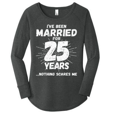 Couples Married 25 Years Funny 25th Wedding Anniversary Women's Perfect Tri Tunic Long Sleeve Shirt