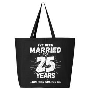 Couples Married 25 Years Funny 25th Wedding Anniversary 25L Jumbo Tote