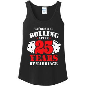 Couples Married 25 Years Funny 25th Wedding Anniversary Ladies Essential Tank