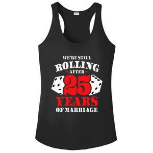 Couples Married 25 Years Funny 25th Wedding Anniversary Ladies PosiCharge Competitor Racerback Tank