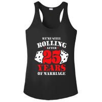 Couples Married 25 Years Funny 25th Wedding Anniversary Ladies PosiCharge Competitor Racerback Tank