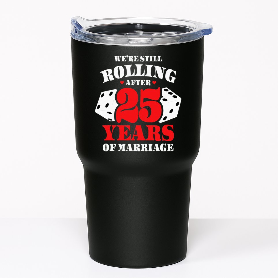 Couples Married 25 Years Funny 25th Wedding Anniversary Tumbler