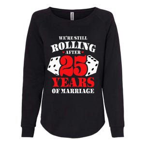 Couples Married 25 Years Funny 25th Wedding Anniversary Womens California Wash Sweatshirt