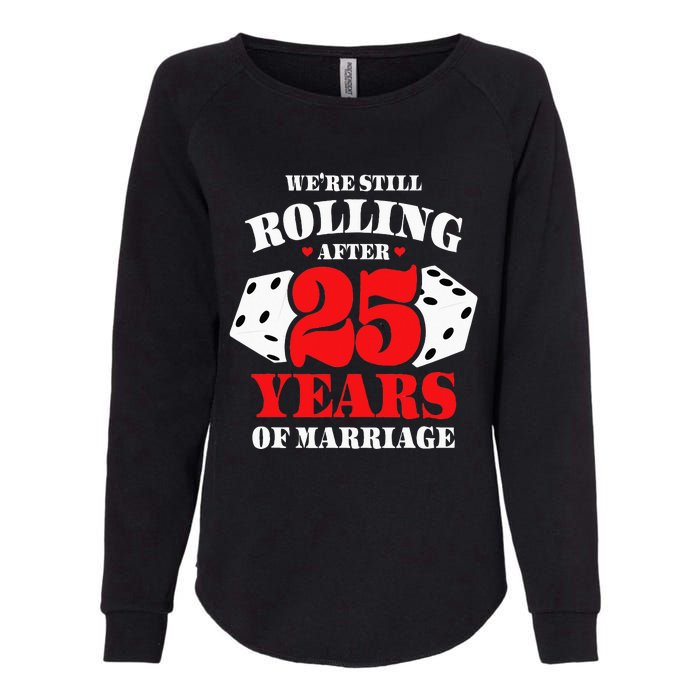 Couples Married 25 Years Funny 25th Wedding Anniversary Womens California Wash Sweatshirt