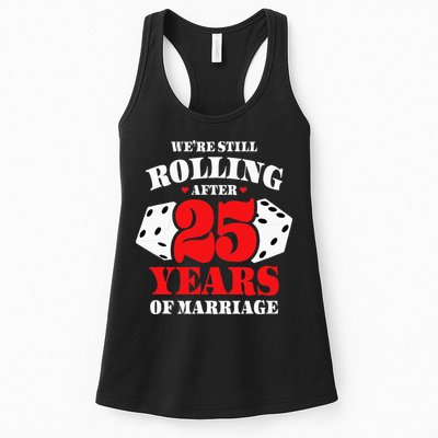 Couples Married 25 Years Funny 25th Wedding Anniversary Womens Tank Top