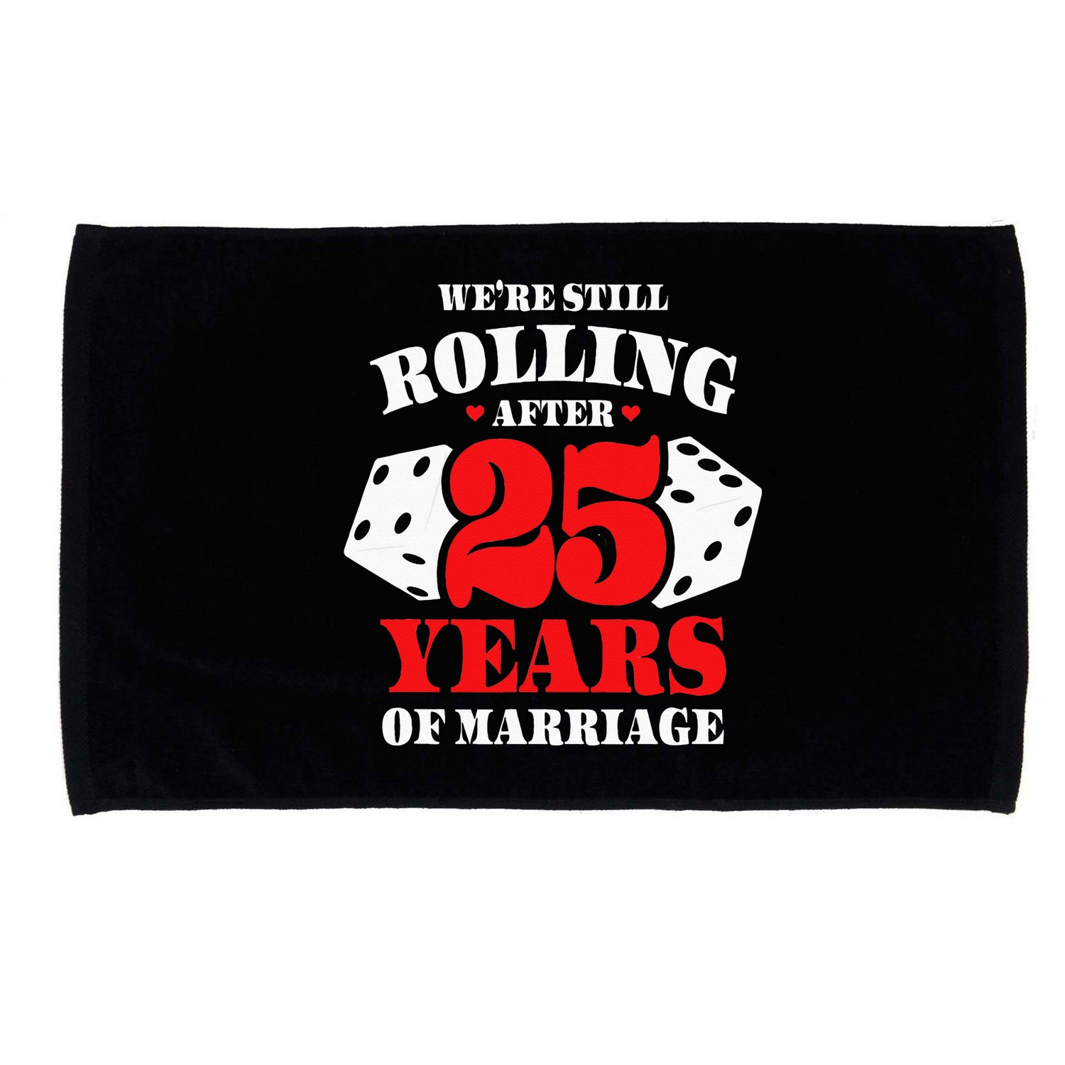 Couples Married 25 Years Funny 25th Wedding Anniversary Microfiber Hand Towel