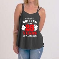 Couples Married 25 Years Funny 25th Wedding Anniversary Women's Strappy Tank